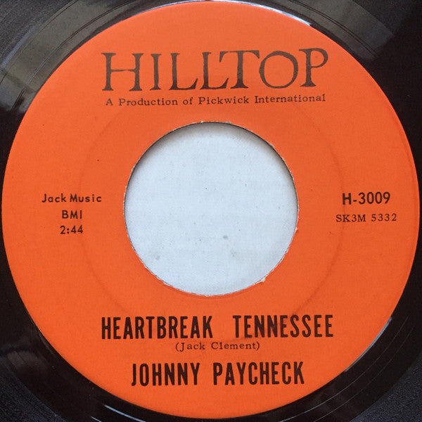Johnny Paycheck : Heartbreak Tennessee / Help Me Hank I'm Fallin' (7", Single)