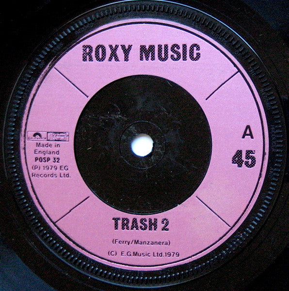 Roxy Music : Trash (7", Single, Mau)