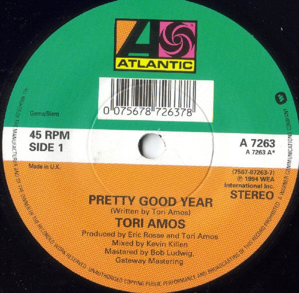 Tori Amos : Pretty Good Year (7", Single)