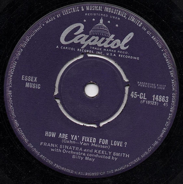 Frank Sinatra and Keely Smith : How Are Ya' Fixed For Love? / Nothing In Common (7")