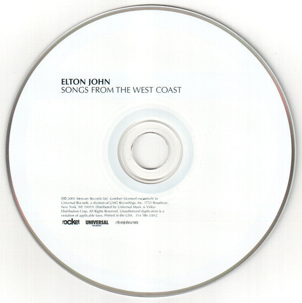 Elton John : Songs From The West Coast (CD, Album, UML)