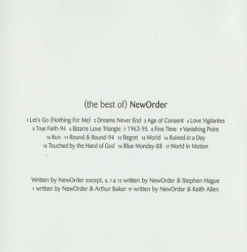 New Order : (The Best Of) NewOrder (CD, Comp, SRC)