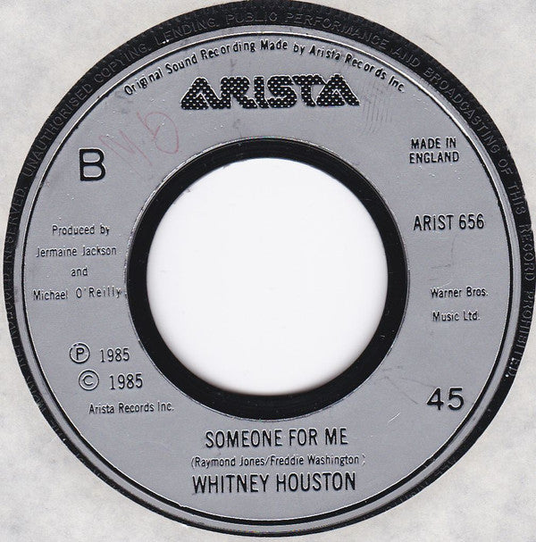 Whitney Houston : How Will I Know (7", Single, Jukebox, Sil)