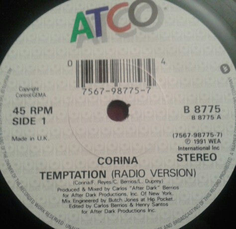 Corina : Temptation (7")