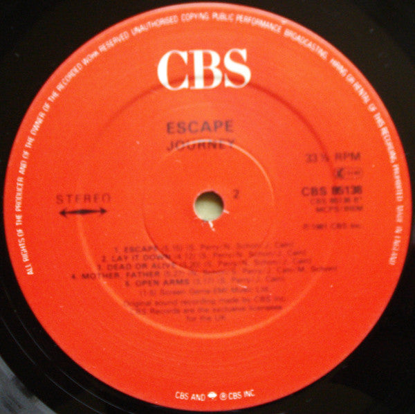 Journey : Escape (LP, Album, RP)