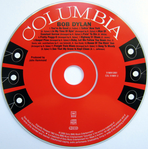 Bob Dylan : Bob Dylan (CD, Album, RE, RM)