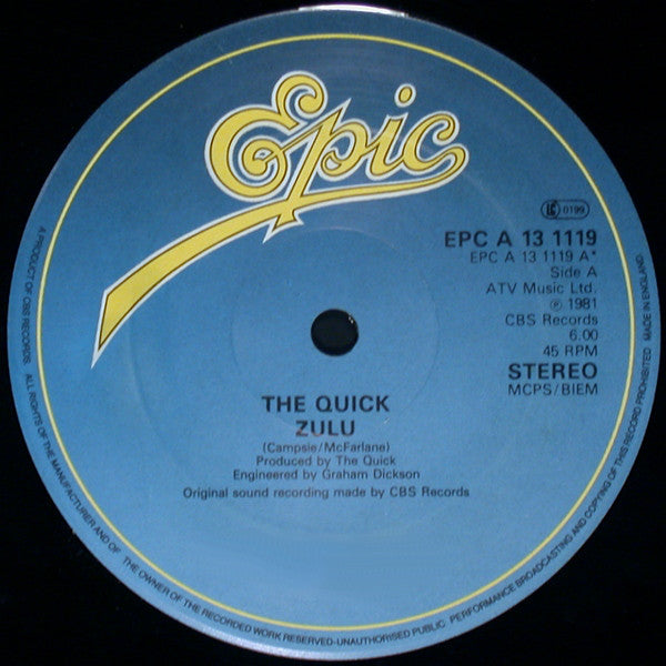 The Quick : Zulu / Eat Your Words (12")