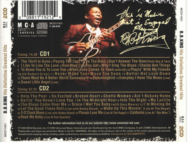B.B. King : His Definitive Greatest Hits (2xCD, Comp)