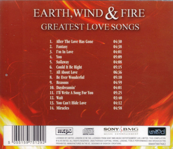 Earth, Wind & Fire : Greatest Love Songs (CD, Comp)