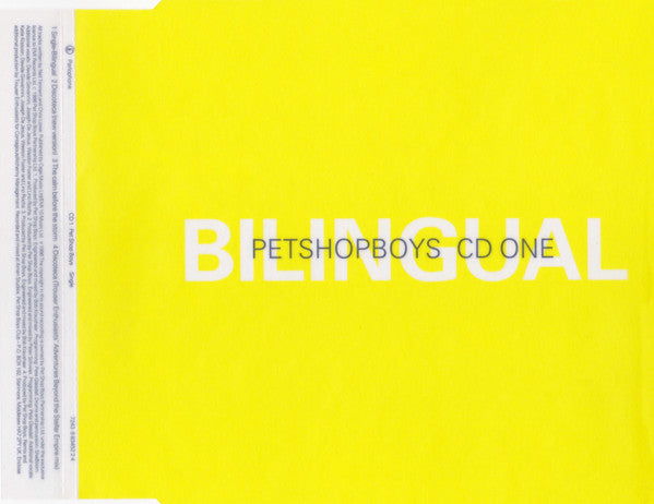 Pet Shop Boys : Single Bilingual (CD, Single, CD1)