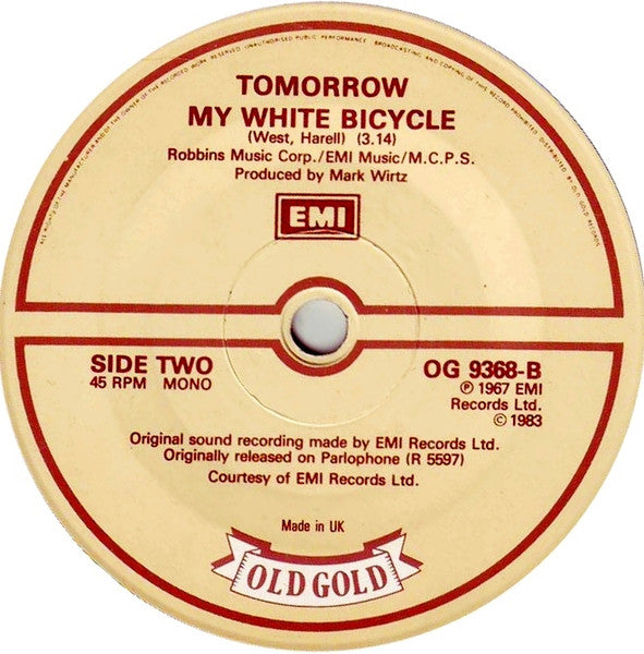 Love Sculpture / Tomorrow (2) : Sabre Dance / My White Bicycle (7", Mono)