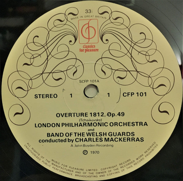 London Philharmonic Orchestra, Band Of The Welsh Guards / The Kings Troop Royal Horse Artillery, Sir Charles Mackerras : 1812 Overture / Russlan And Ludmila Overture / Lohengrin Prelude To Act 3 / Night On A Bare Mountain (LP)