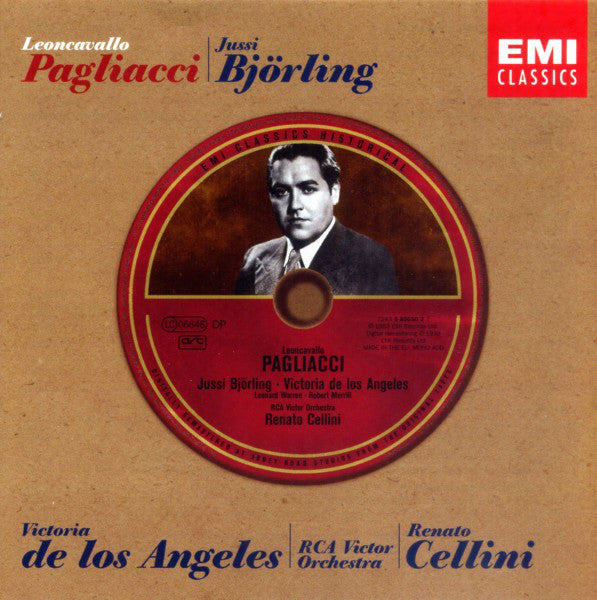 Ruggiero Leoncavallo - Jussi Björling, Victoria De Los Angeles, RCA Victor Symphony Orchestra, Renato Cellini : Pagliacci (CD, Album, Mono, RE, RM)