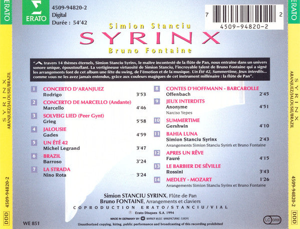 Syrinx (7) : Aranjuez/Jalousie/Brazil/ (CD, Album)