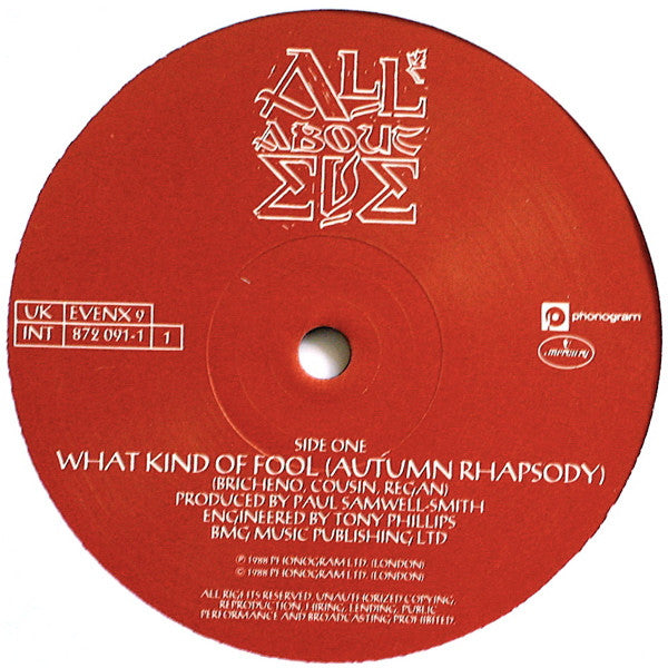 All About Eve : What Kind Of Fool (12", Ltd, Num)