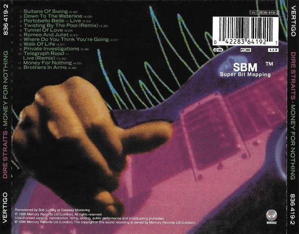 Dire Straits : Money For Nothing (CD, Comp, RE, RM, RP, SBM)