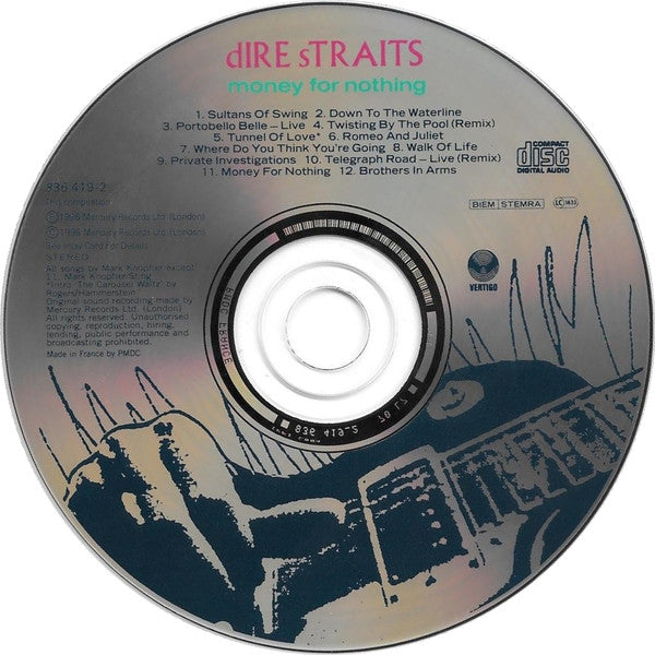 Dire Straits : Money For Nothing (CD, Comp, RE, RM, RP, SBM)
