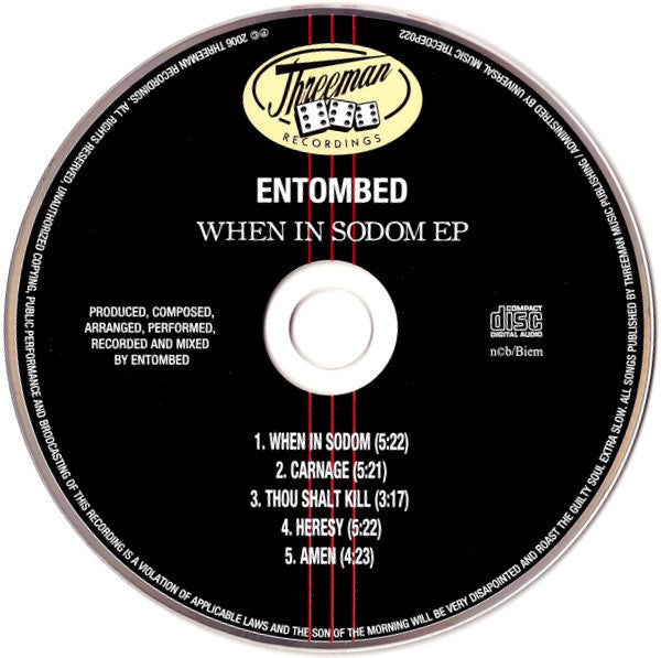 Entombed : When In Sodom (CD, EP)