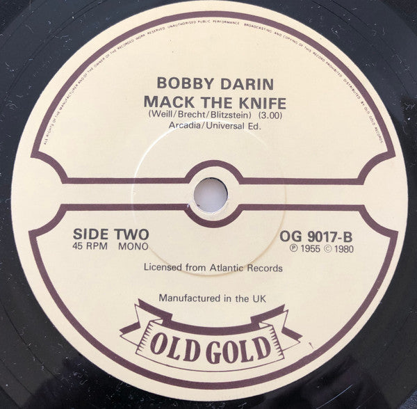 Bobby Darin : Dream Lover (7", Single)