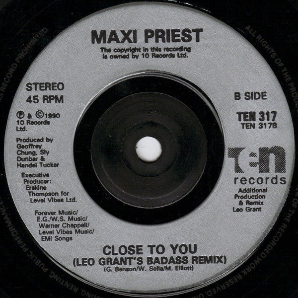 Maxi Priest : Peace Throughout The World (7", Single)