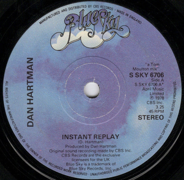 Dan Hartman : Instant Replay (7", Single)