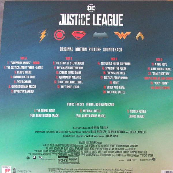 Danny Elfman : Justice League (Original Motion Picture Soundtrack) (2xLP, Album, 180)
