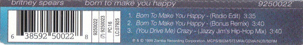 Britney Spears : Born To Make You Happy (CD, Single)