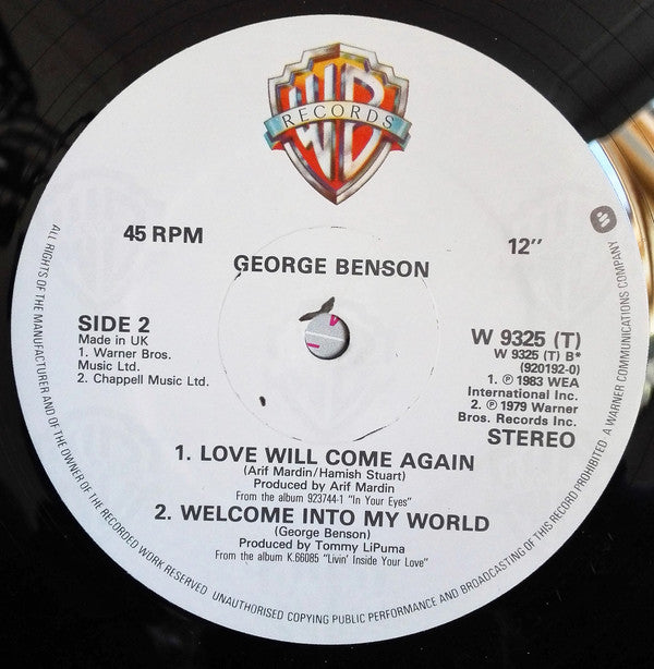 George Benson : Late At Night (12", Maxi, Ltd, wit)