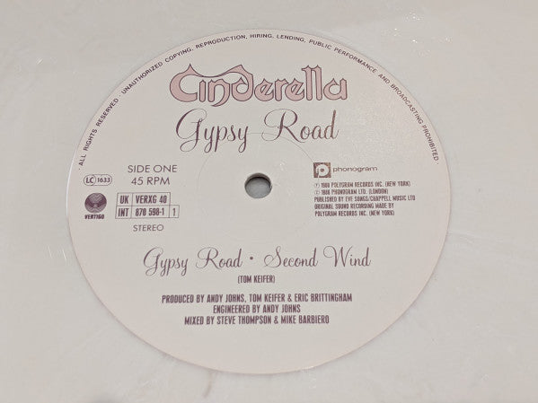 Cinderella (3) : Gypsy Road (12", Single, Ltd, Gat)