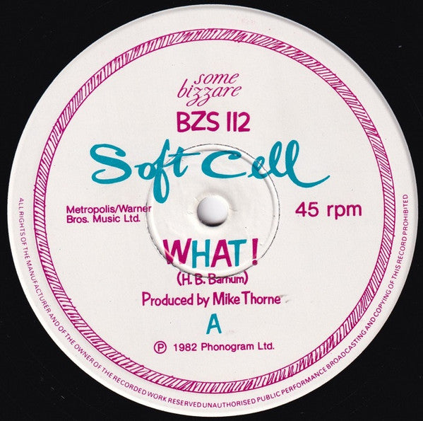 Soft Cell : What! (12", Single)