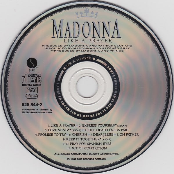 Madonna : Like A Prayer (CD, Album)