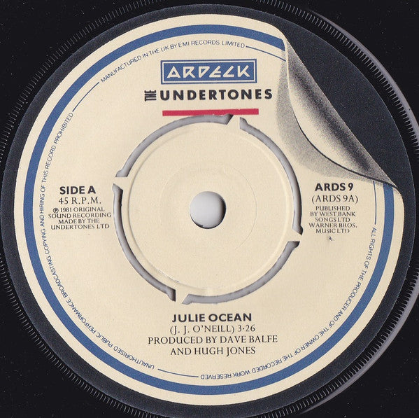 The Undertones : Julie Ocean / Kiss In The Dark (7", Single)