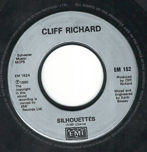 Cliff Richard : Silhouettes (7", Single, Jukebox, Sil)