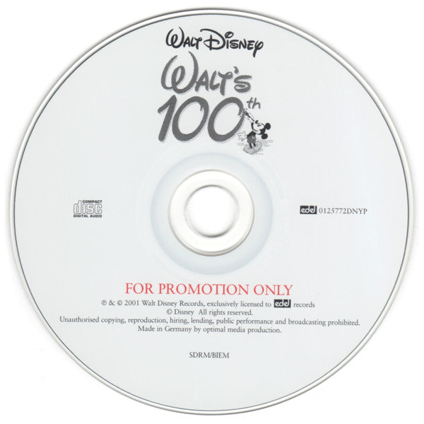 Various : Walt's 100th Birthday (CD, Comp, Promo)
