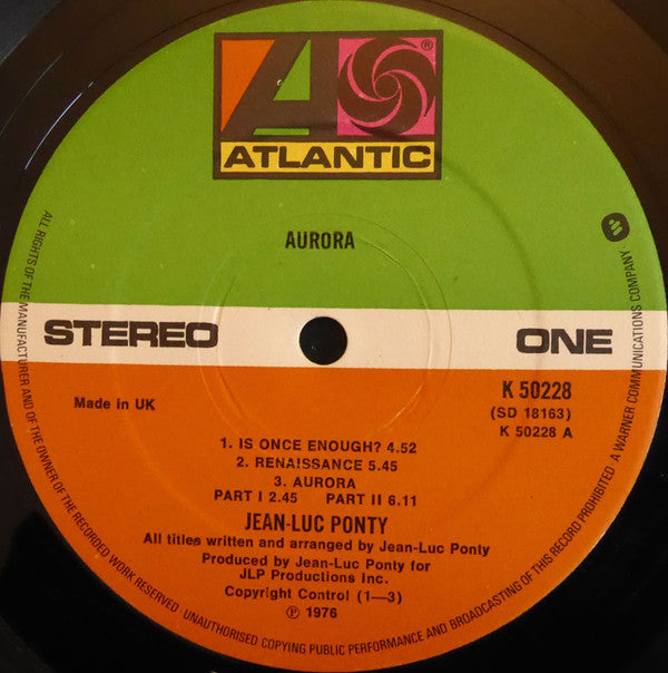 Jean-Luc Ponty : Aurora (LP, Album)