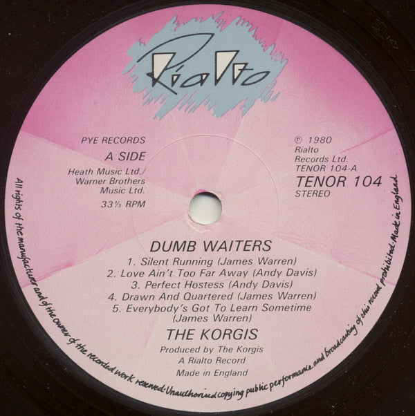 The Korgis : Dumb Waiters (LP, Album)