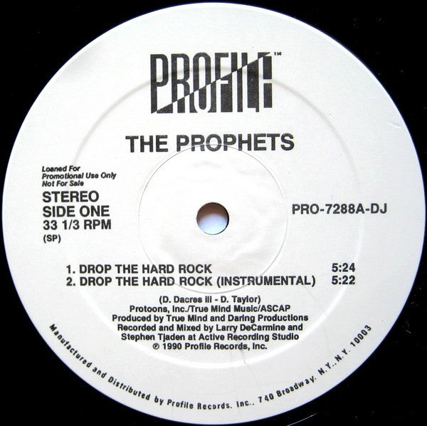 The Prophets (5) : Drop The Hard Rock (12", Promo)