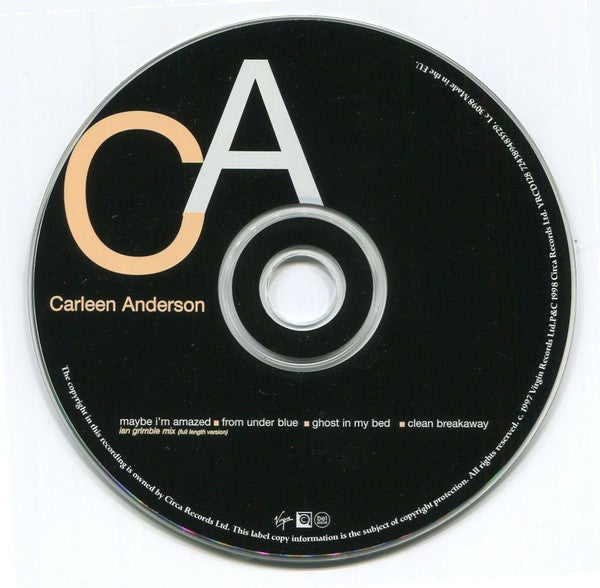 Carleen Anderson : Maybe I'm Amazed (CD, Single)