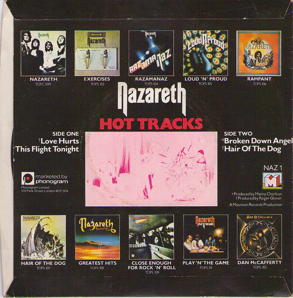 Nazareth (2) : Hot Tracks (7", EP, Gre)