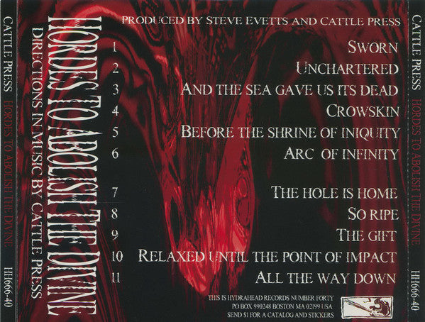 Cattle Press : Hordes To Abolish The Divine (CD, Album)