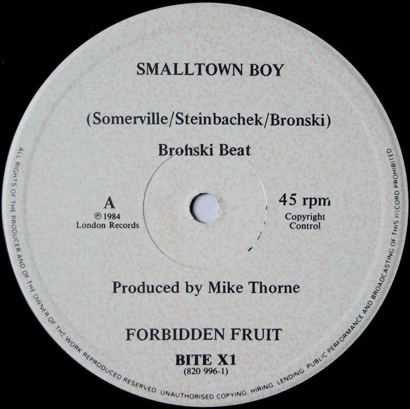 Bronski Beat : Smalltown Boy (12", Single)