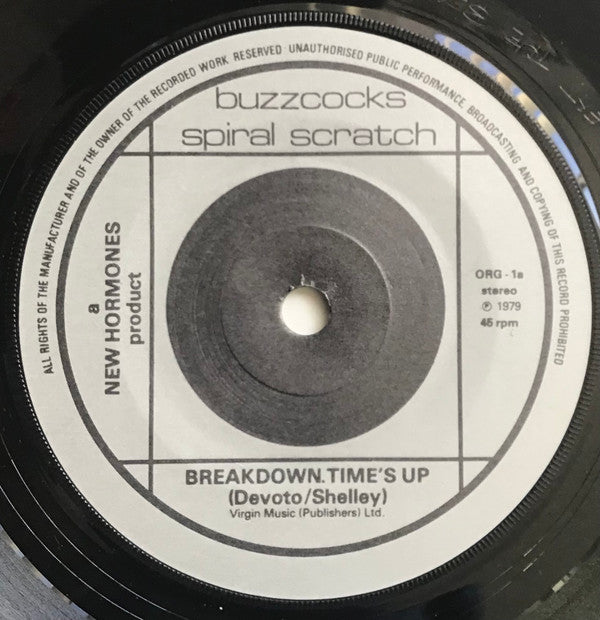 Buzzcocks With Howard Devoto : Spiral Scratch (7", EP, RE)