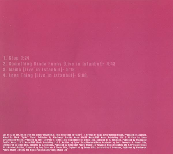 Spice Girls : Stop (CD, Single, CD1)