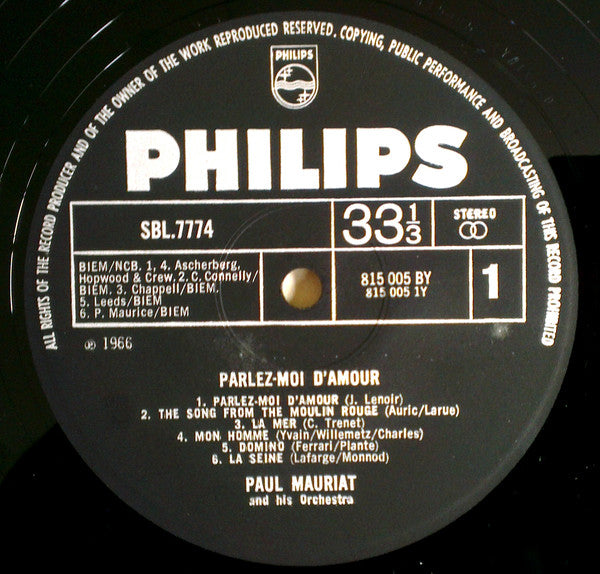 Paul Mauriat And His Orchestra : Parlez-moi D'amour (LP, Album)