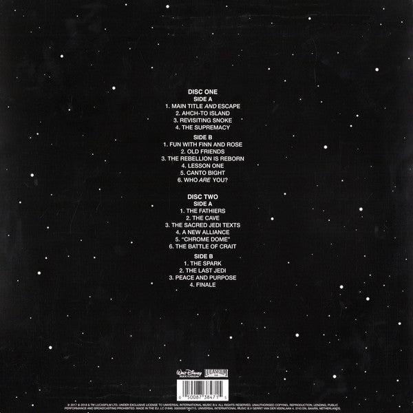 John Williams (4) : Star Wars: The Last Jedi (Original Motion Picture Soundtrack) (2xLP, Album)
