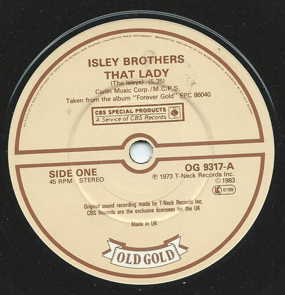The Isley Brothers : That Lady / Summer Breeze (7", Single, RE)