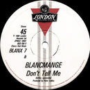 Blancmange : Don't Tell Me (12", Single)