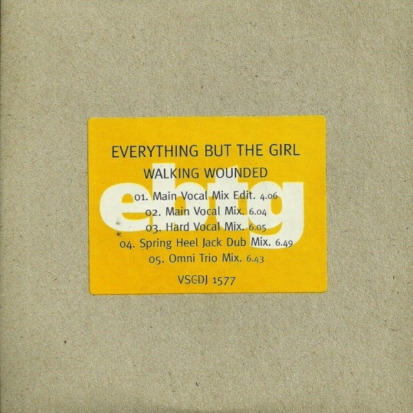 Everything But The Girl : Walking Wounded (CD, Single, Promo, Car)