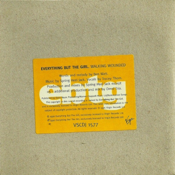 Everything But The Girl : Walking Wounded (CD, Single, Promo, Car)