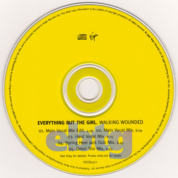 Everything But The Girl : Walking Wounded (CD, Single, Promo, Car)